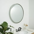 thumbnail image 3 of Hamilton Hills Round Framed Mirror - 32" Silver Circle Frame Wall Mirror - Large Modern, 3 of 8