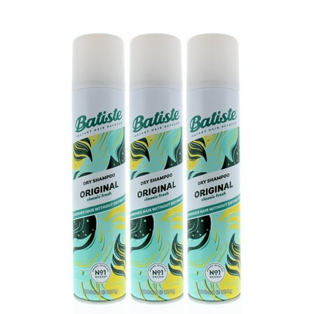 Batiste Dry Shampoo Original Classic Fresh 200ml 3-Pack Instant Hair Refresh