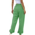 thumbnail image 5 of Hontri Womens Khaki Pants Clearance! Women's Bottom Sweatpants Joggers Pants Workout High Waisted Yoga Pants with Pockets 100% Cotton Pants for Women, 5 of 8