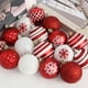 thumbnail image 2 of Adornos de Halloween, 16 piezas/6 cm, colgante de árbol de Navidad, caja de regalo navideña, colgante galvanizado rojo y blanco, decoración navideña galvanizada, bola decorativa., 2 of 5