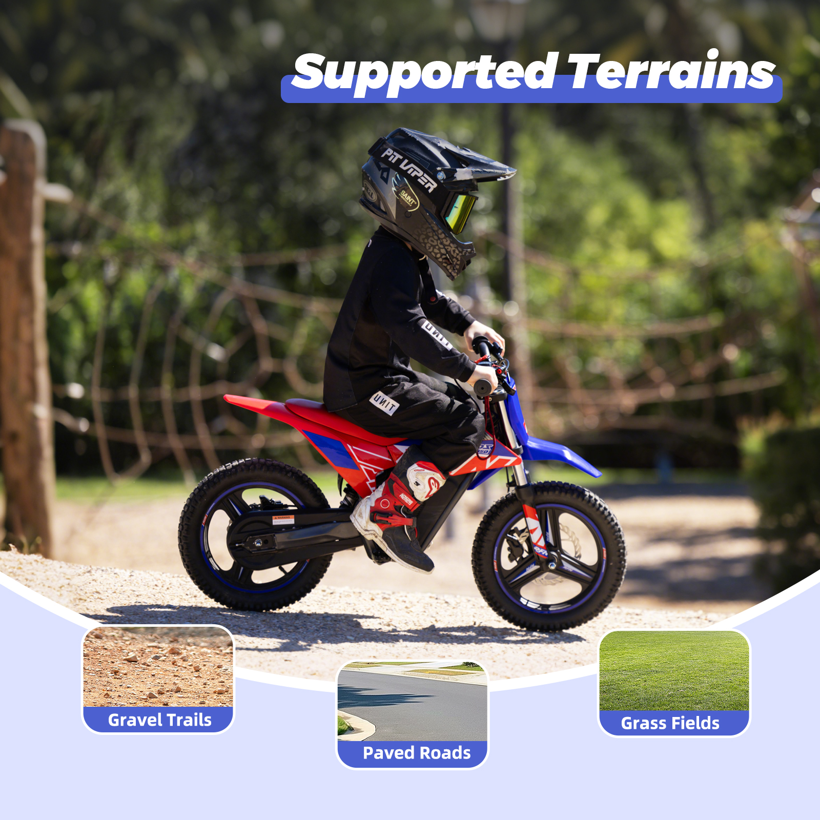 RFN 200W SX-E150 Kids electric Dirt Bike–2-Speed Electric Motorcycle, 13 Mile Range & 8 mph Top Speed, Off-Road Ride for Ages 3-6