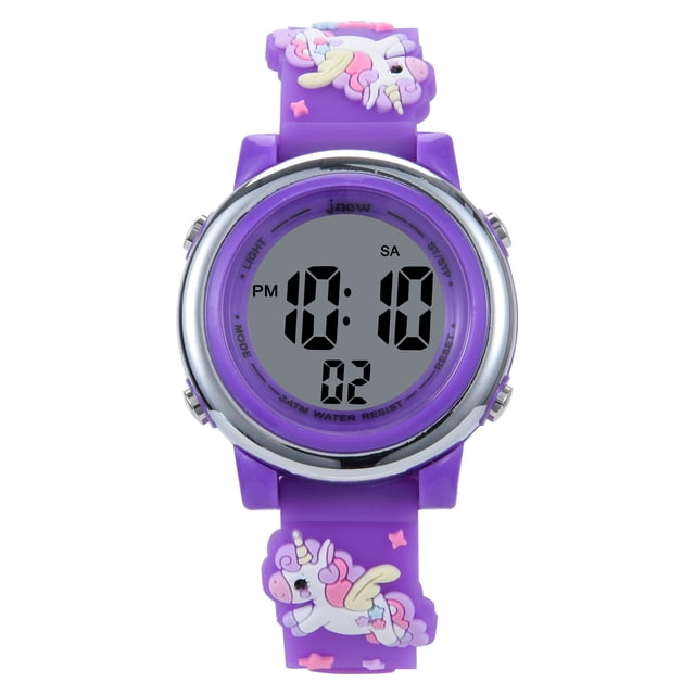 Reloj electrónico impermeable de por vida, luz LED nocturna colorida, reloj electrónico deportivo para niños