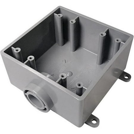 Outdoor Outlet Box - 5133380U 0.5 in. PVC 2 Gang FSE Outdoor Switch & Outlet Box