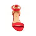 thumbnail image 4 of Women's Adjustable Ankle Strap Open Toe Low Wedge Sandal Comfortable Platform Heeled Sandals, 4 of 5
