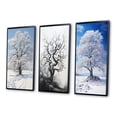thumbnail image 3 of Designart "White Tree Winters beauty" Landscape Trees Framed Wall Art Set Of 3 - White Trees Frame Gallery Set For Office Decor, 3 of 6