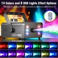 thumbnail image 2 of 1500W Fog Machine 1L Capacity Smoke Machine RGB 6 LED Lights W/ Remote Control for Party Christmas DJ Disco Stage Party, 2 of 6