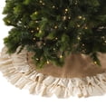 thumbnail image 2 of SARO 0515.N56R Classic Jute with Cotton Ruffled Edge Tree Skirt - Natural, 2 of 5