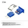 thumbnail image 3 of Conector macho de cable de termopar tipo T Uxcell con socket de montaje en panel 220°C (428°F) para sensor de termopar 3 conjuntos, 3 of 6