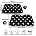 thumbnail image 3 of Uemuo Black and White Polka Dot Pattern Accordion Car Windshield Sun Shade, Foldable Reflective Sun Visor for Car, Reflector Windshield Sunshade-Medium, 3 of 7