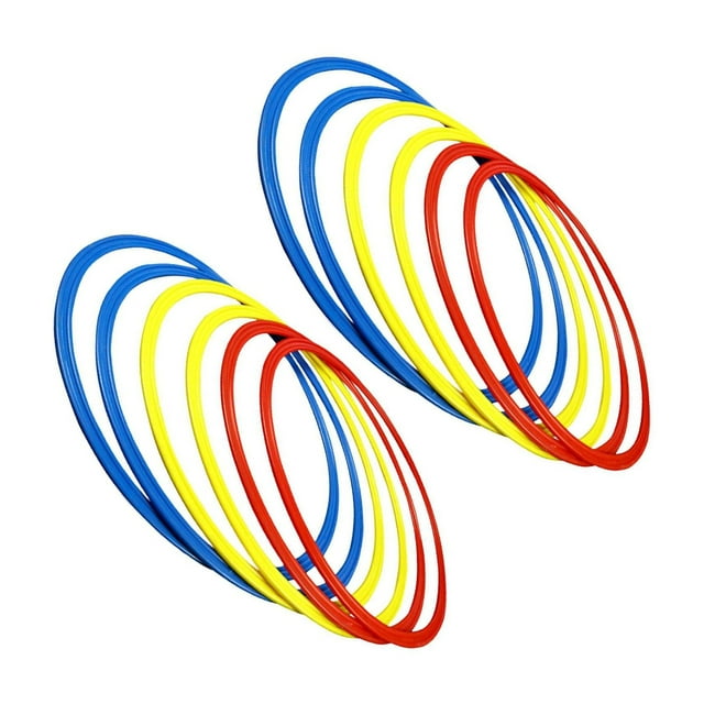 QualitChoice Agility Training Rings Sturdy Home Gym for Athlete Soccer Trainer Basketball 50cm 5 Pieces 30cm 12 Pieces