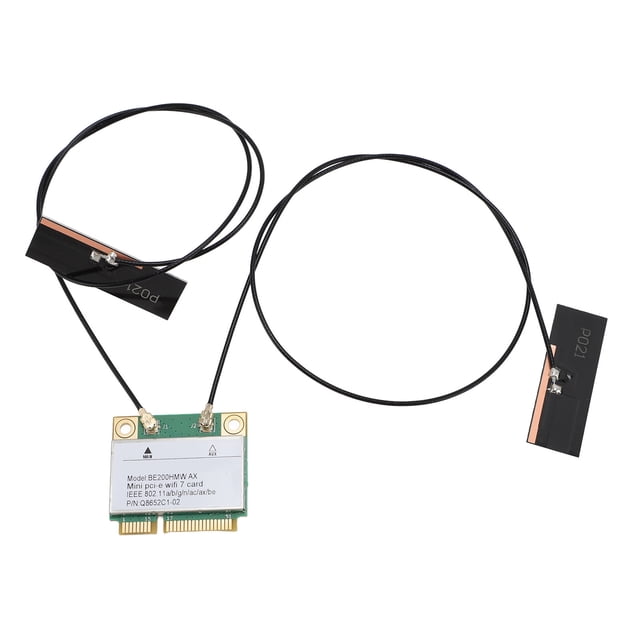 WiFi 7 Wireless Card, Dual Band 802.11ax Mini PCI - E WiFi Card Adapter, BT5.4 2.4GHz 574Mbps 5GHz 2.4Gbps 6GHz 5800Mbps for 10 / 11 PC Laptops