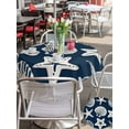 thumbnail image 4 of Outdoor Tablecloth with Umbrella Hole & Zipper, Navy Blue Coastal Round Tablecloth 60 Inch, Summer Starfish Shell Beach Patio Table Cover Waterproof Table Cloth for Picnic/Party, 4 of 7