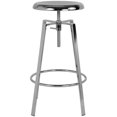 thumbnail image 3 of Home Square Toledo Metal Adjustable Bar Stool in Chrome - Set of 2, 3 of 3
