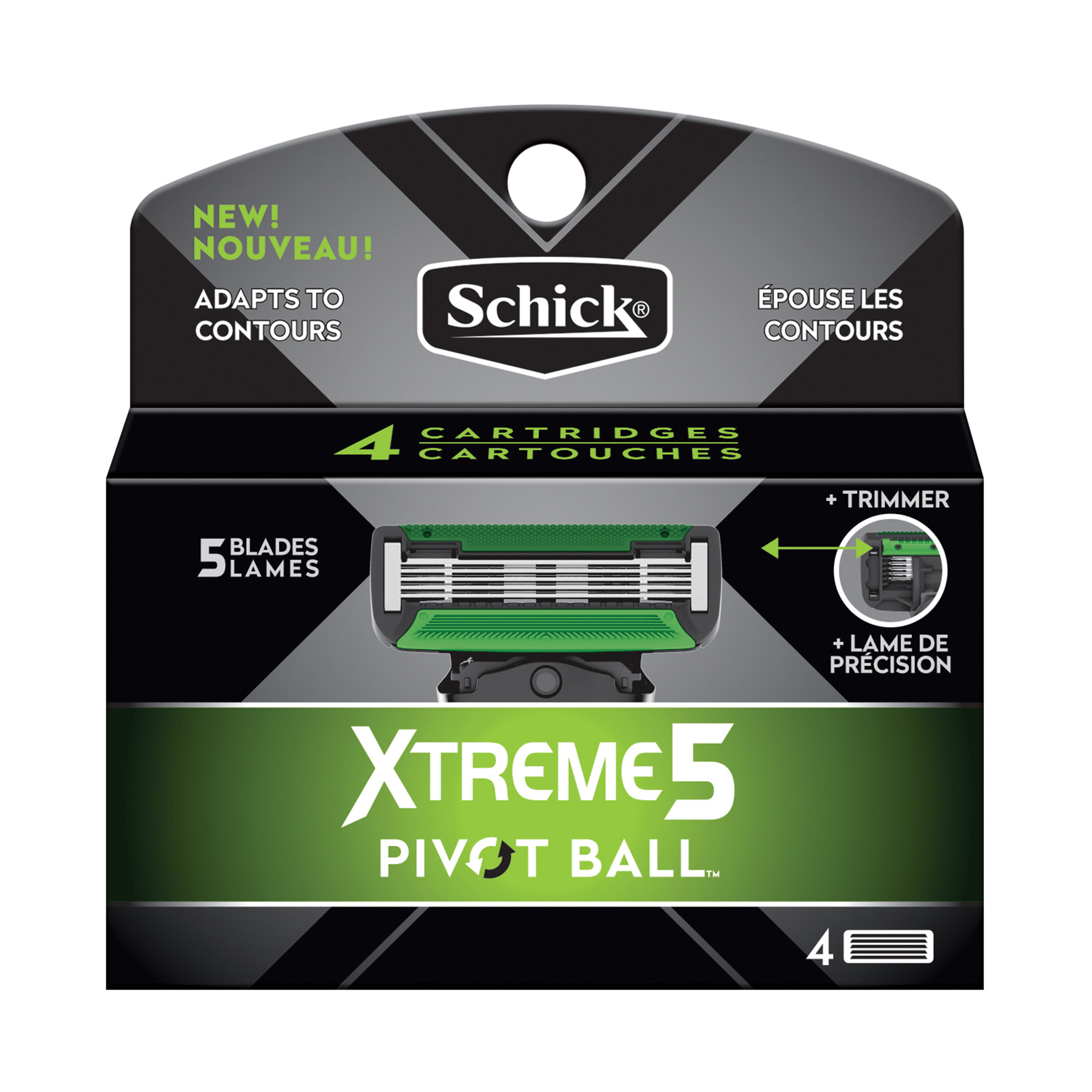 Schick Xtreme 5 Pivot Ball Men's Razor Blade Refills ...