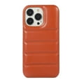thumbnail image 2 of Allytech for iPhone 13 Pro Slim Case, Stylish Solid Color PU Leather Puffer 3D Down Jacket Case for Women Men, Lightweight Shockproof Anti-Scratch Non-Slip Rugged Case for iPhone 13 Pro, Brown, 2 of 7