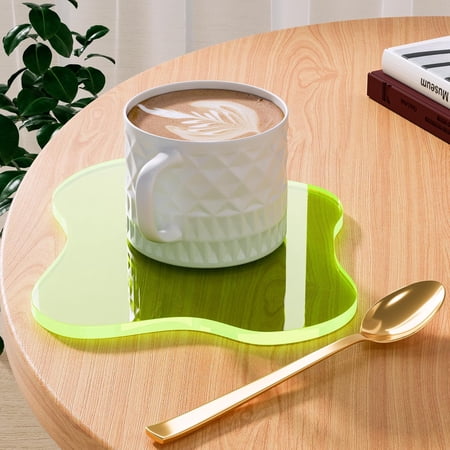 Acrylic Coaster for Desk Clear Bar Drink Coaster Clear Cloud Shape Coffee Cup Coaster Perfect for Tabletop Protection and Accessories Display.