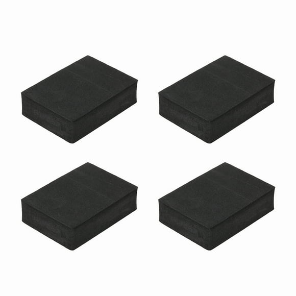 Single Sided Speaker Isolation Pads, 70mmx50mmx20mm Square Black Non Slip EVA Acoustic Foam Pads Feet Anti-Vibration Base for Decks Speaker Subwoofer HiFi Sound System, Pack of 4