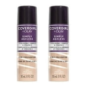 (2 pack) COVERGIRL + OLAY Simply Ageless 3-in-1 Liquid Foundation, 250 Creamy Beige