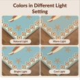 thumbnail image 7 of Design&I 8'x10' Washable Area Rug Sleek Flatweave Pet Friendly Surf Nautical Surfboard Arching Palms Geometric Stripe Vintage for King Size Bedroom, Under Bed, 7 of 7