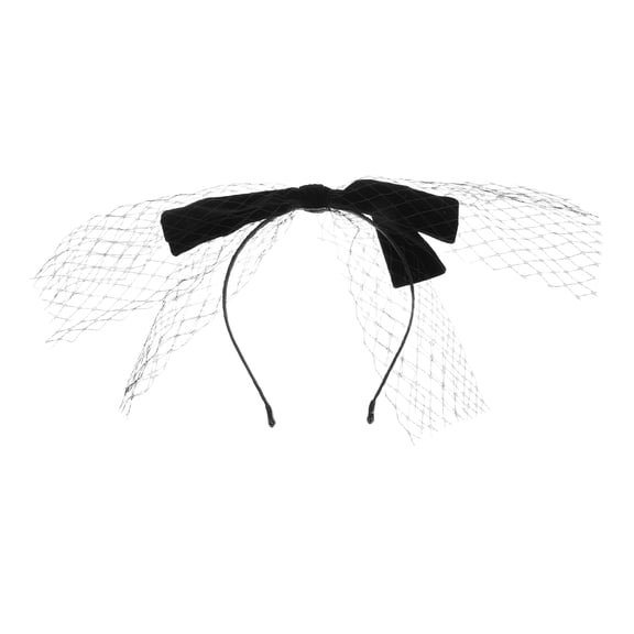 PTOOTP Elegant French Style Black Bow Headband Soft Comfortable Hair Accessory for Women and Girls