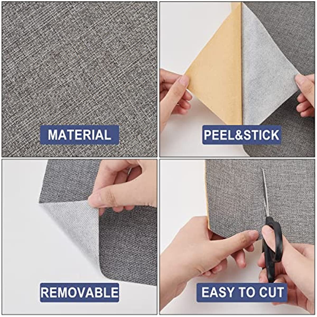 Large Self Adhesive Fabric Repair Patches Bright Grey Fine Linen Repair  Patches Furniture Repair Sticker for Linen Sofa Repair Home Wall Decoration  