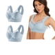thumbnail image 1 of WILLBEST Brasier Transparente Mujer Conjunto De 2 Camisetas Sin Tirantes De Encaje Para Mujer, Talla Grande, Con Fruncido Lateral Fino Y Ajustable, Talla 108, 1 of 3