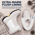 thumbnail image 4 of Stepedia Women's Warm Faux Fur Lined Windproof Mid-Calf Winter Snow Boots, White Size 6.5, 4 of 8