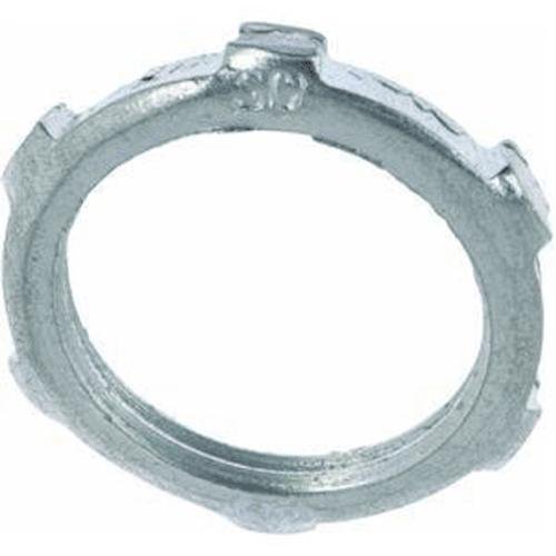 Halex 61915B Rigid Steel Conduit Locknut, 11/2, Zinc Plated, Bulk Pack