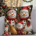 thumbnail image 6 of Xuniizn Christmas Pillow Covers 18x18 inch Xmas Decorations Soft Plush Faux Fur Wool Christmas Throw Pillow Cases Winter Holiday Decor for Sofa Living Room, 6 of 7