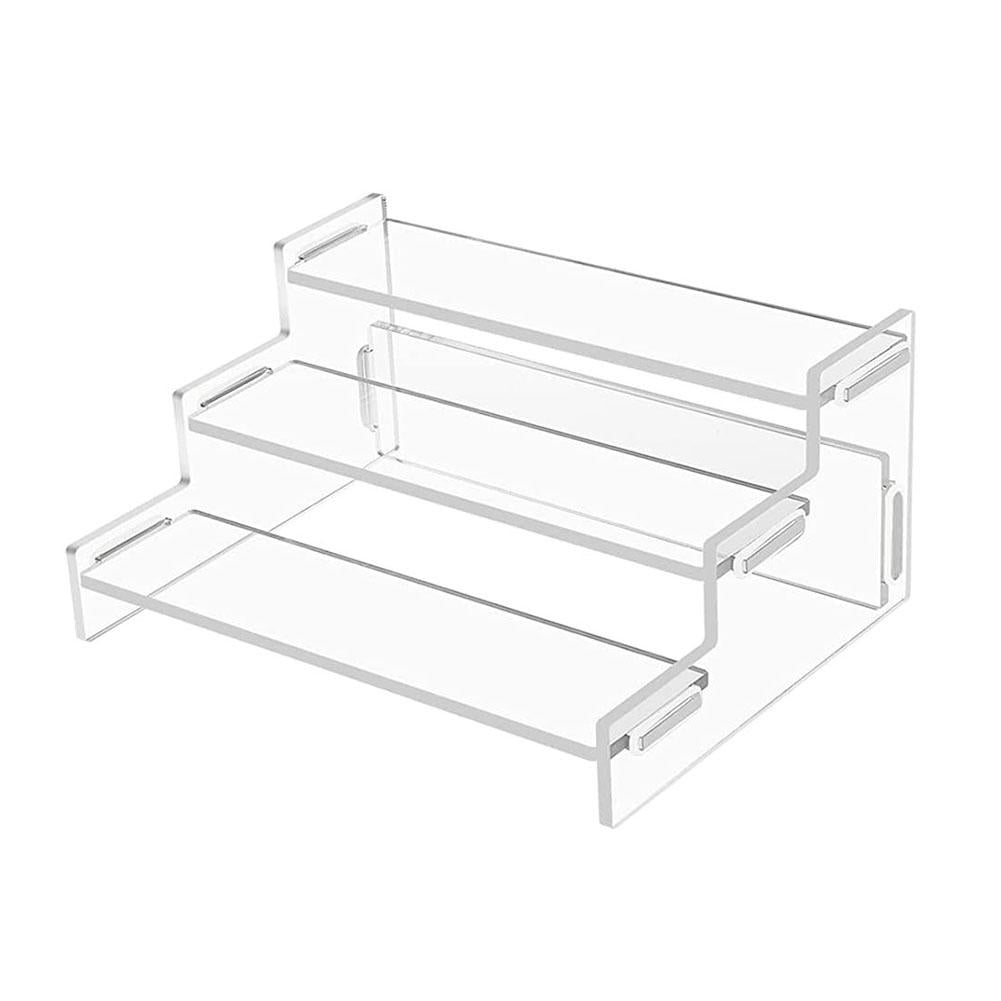 3 Tier Clear Display Risers Stand Plastic Risers For Display Plastic