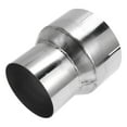 thumbnail image 1 of Rebajadora de codo de escape mandrel de 3.5" OD a 4.5" OD, adaptador de tubo de acero inoxidable 201, longitud de 5 pulgadas, tono plateado, 1 of 7