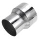 thumbnail image 1 of Rebajadora de codo de escape mandrel de 3.5" OD a 4.5" OD, adaptador de tubo de acero inoxidable 201, longitud de 5 pulgadas, tono plateado, 1 of 7