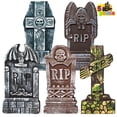 thumbnail image 6 of JOYIN 17" Halloween Foam RIP Graveyard Tombstones (5 Pack), Yard Sign Headstone Decorations and 12 Bonus Metal Stakes for Halloween Yard Outdoor Indoor Decorations, 6 of 8