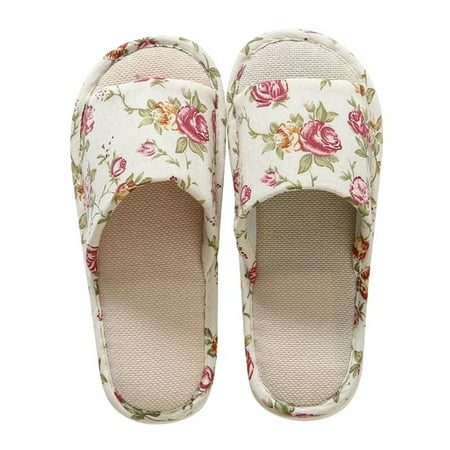 

Clearance Linen Indoor Home Slippers For Men And Women Home Garden Household Commodities Slippers