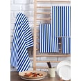 thumbnail image 2 of Navy Blue Stripe Kitchen Dish Towels for Drying Dishes Set of 4, Modern White Vertical Striped Geometric Waffle Weave Microfiber Hand Tea Bathroom Towels Quick Dry & Absorbent Towel 15.7x23.6, 2 of 7