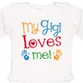 thumbnail image 4 of Inktastic My Gigi Loves Me Grandchild Boys or Girls Long Sleeve Baby Bodysuit, 4 of 5