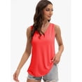 thumbnail image 3 of Womens Tank Tops V Neck Summer Trendy Casual Loose Fit Flowy Sleeveless Shirts, 3 of 6