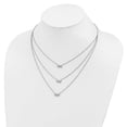 thumbnail image 3 of Sterling Silver Rhod-plated 3-Strand CZ Infinity w/2in ext. Necklace Q-QG5130-16, 3 of 3
