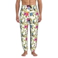 thumbnail image 2 of Sweatpants for Men - Carnation Hummingbird Pattern Adjustable Elastic Band Mens Joggers With Pockets, Athletic Workout Gym Casual Track Pants for Men, 2 of 7