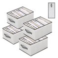 thumbnail image 1 of 4 Pcs Organizador de Cajones para Ropa, Plegables Organizadores de Ropa Interior, Cajas de Almacenamiento de Clóset con 9 Compartimentos, para Jeans, Ropa, Camisas, Almacenamiento de Guardarropa, 1 of 9