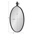 thumbnail image 2 of Kate and Laurel Yitro Metal Framed Wall Mirror, Black 20x34, 2 of 7