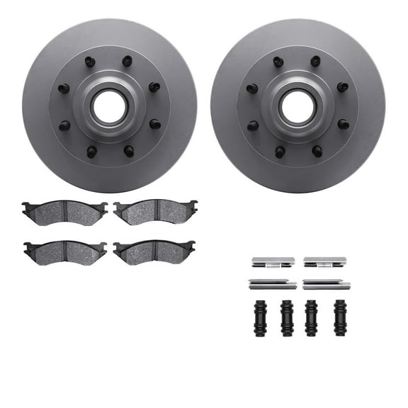 Dynamic Friction Company Front Geospec Brake Rotors with 5000 Advanced Brake Pads includes Hardware 4512-99113
