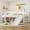 Light White, variant on Newest Space-Saving Teens and Adults Organized & Relaxing Solid Wood Twin XL Low Loft Bed with LED Lights and Storage Shelves, White