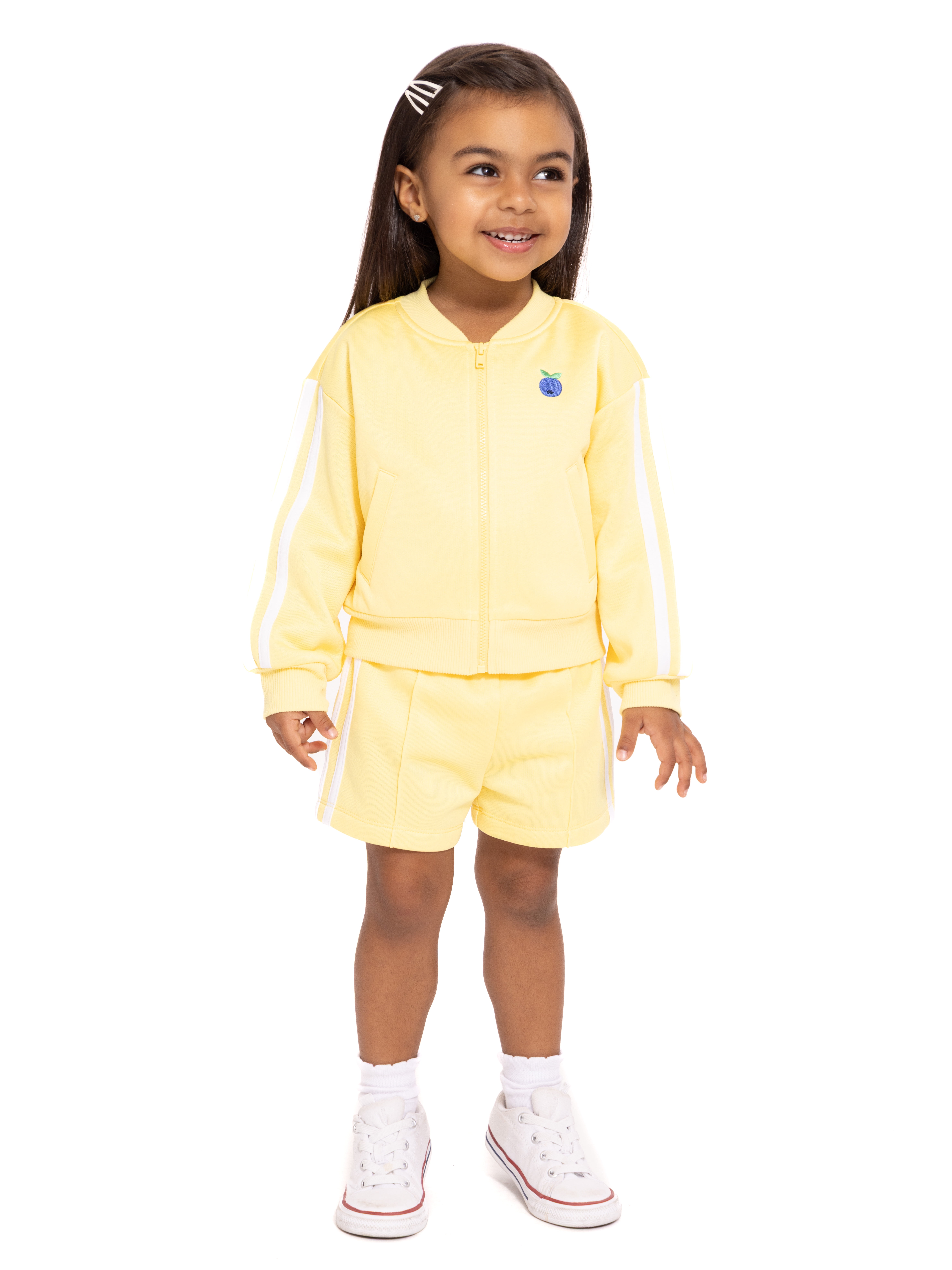 Wonder Nation Toddler Girls Full Zip Athletic Jacket, Sizes 12M-5T