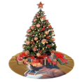 thumbnail image 4 of Falda para árbol de Navidad TA-Yi-Or, suave y divertida, collar para árbol de Navidad, decoración navideña de estilo rústico, 30", 4 of 4