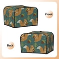 thumbnail image 3 of Uemuo Knitted Woodland Squirrel Print Toaster Cover 4 Slice, Small Kitchen Appliance Covers, Toaster Oven Cover with Loop, Bread Machine Cover Dust Cover Protection, 3 of 7