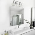 thumbnail image 6 of Brushed Nickel Bathroom Wall Sconce 4 Lights Bathroom Light Fixtures Over Mirror with Clear Glass Shade Vanity Light  Lighting, 6 of 6