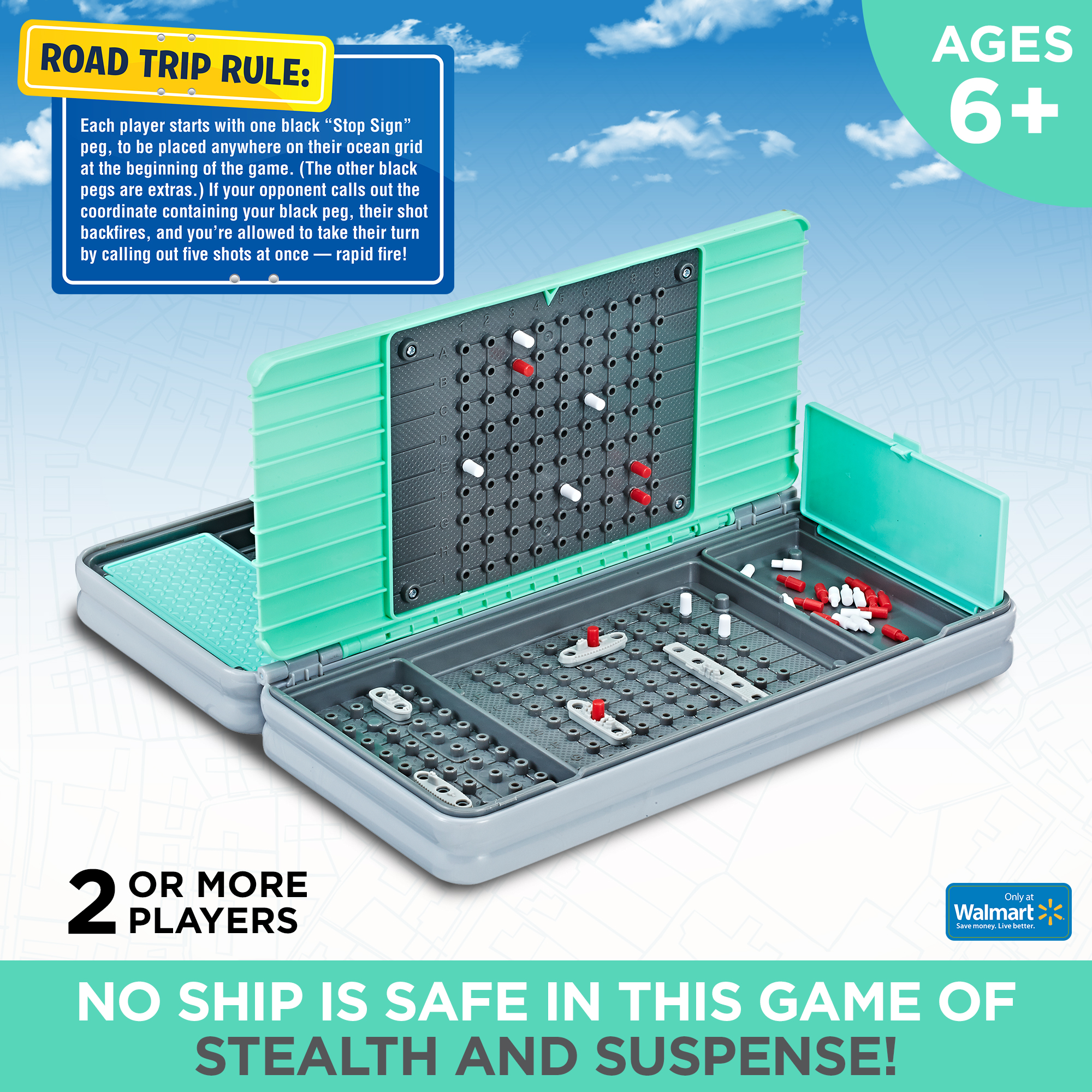 Hasbro Gaming Road Trip Series Battleship Board Game; Full Gameplay in Portable Case - image 3 of 9