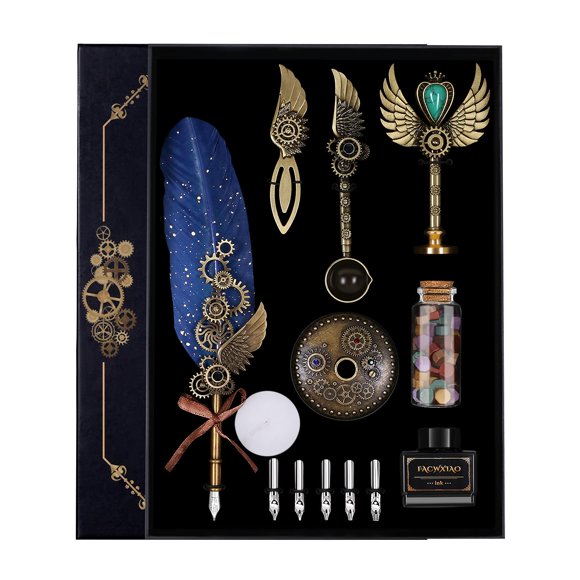 Set de pluma y tinta Facwxiao para caligrafía con caja de regalo