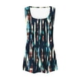 thumbnail image 4 of GERsome Tank Top for Women Summer Floral Tank Pleated Crewneck Sleeveless Tunic Flowy Loose T-Shirts S-5XL, 4 of 6